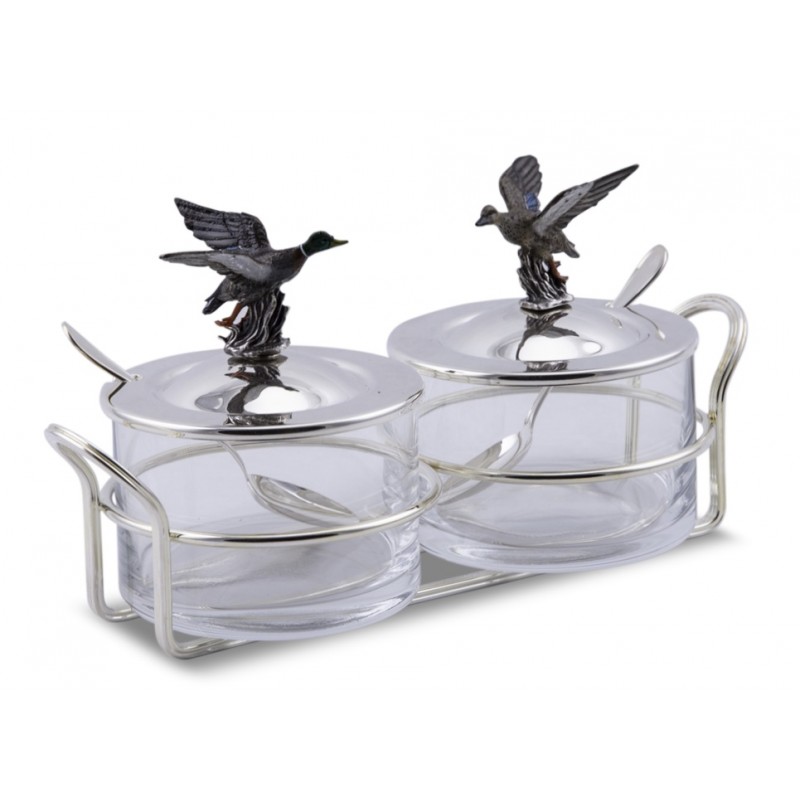 Silver Jam pot set